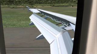 Air Prishtina Landing in Prishtina Kosovo.wmv