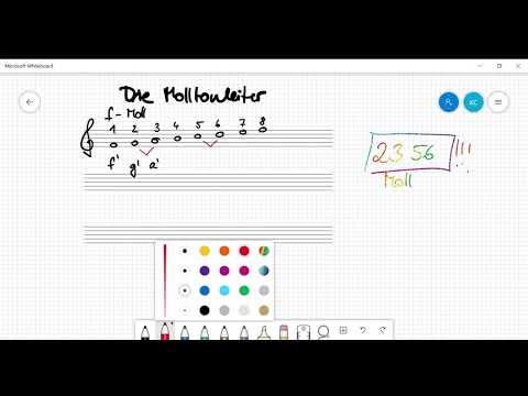 Lernvideo Molltonleitern schreiben mit b