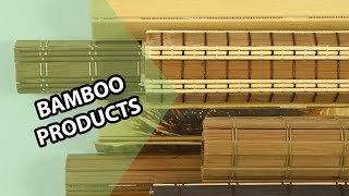 Rullegardiner av bambus, veggpapir av bambus. De kan brukes til å lage veggbeskyttere av bambus til senge- eller skillevegger.