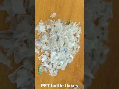 Natural hot washed pet bottle flakes