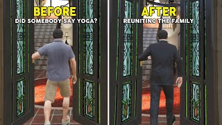 GTA 5 - Entering Safehouse As Michael (Before And After - All Dialogues)