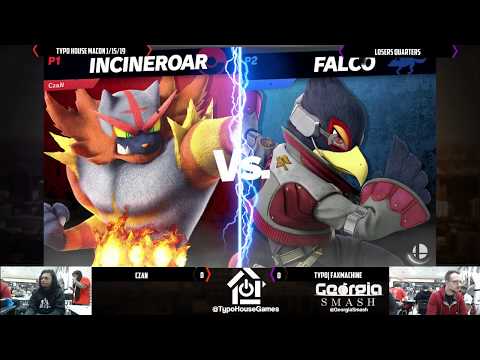 Smash Ultimate Tournament 1/15/19 - Czan(Incineroar) Vs Faxmachine(Falco). - Losers Quarters