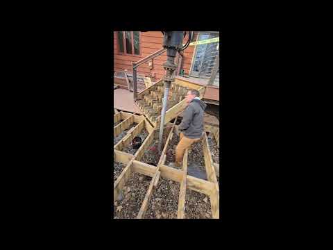 Sunroom Foundations : Helical Pier Installation