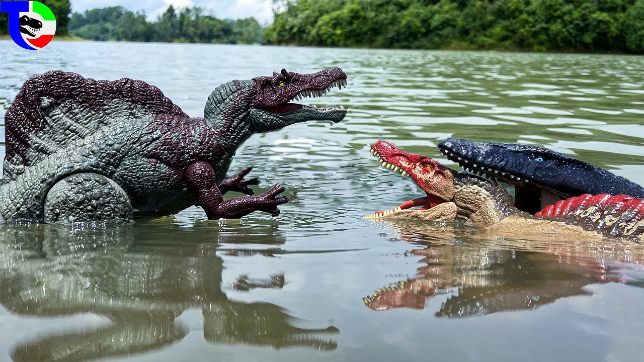 SPINOSAURUS VS T-REX VS MOASAURUS 🦖Movie For Families | Jurassic World
