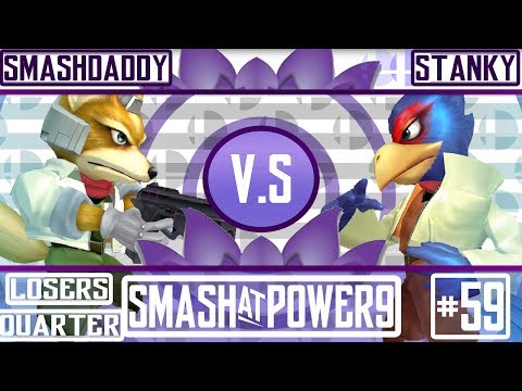 S@P9 #59 - Smashdaddy (Fox) VS Stanky (Falco) - SSBM Losers Quarters