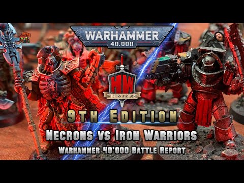 Warhammer 40k 9TH EDITION Necrons vs Chaos Space Marines Battle Report