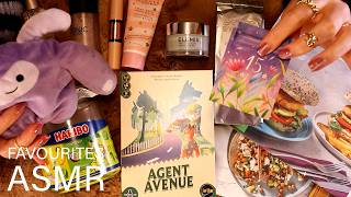 ASMR Recent Favourites 💜 food, beauty... (🎧 soft spoken, tapping, scratching)