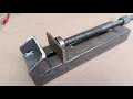 DIY Metal Bench Vise Making  A Heavy Duty Metal Bench Vise How To Make A Bench Vise  Beginners