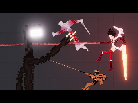 Siren Head vs Buff Human vs Luffy Gear 4 - People Playground 1.21.3