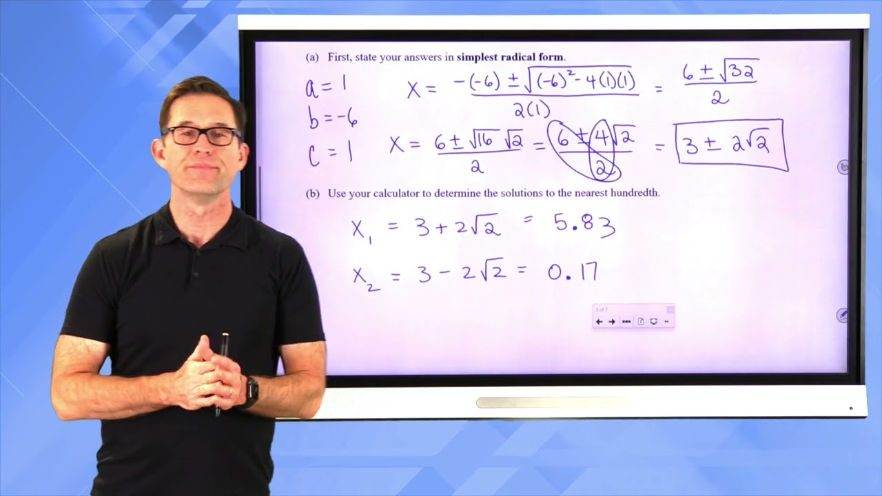 N-Gen Math Algebra II.Unit 9.Lesson 7.The Quadratic Formula