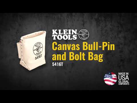 Tool Bag, Bull-Pin and Bolt Bag, Tunnel Loop, Canvas, 5 x 10 x 9 