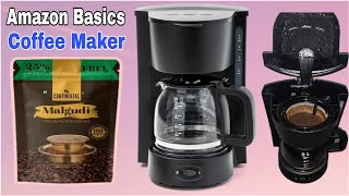 Amazon Basics Coffee Maker Unboxing & Demo | How To Make Filter Coffee | Drip Coffee Maker 650 Watt
