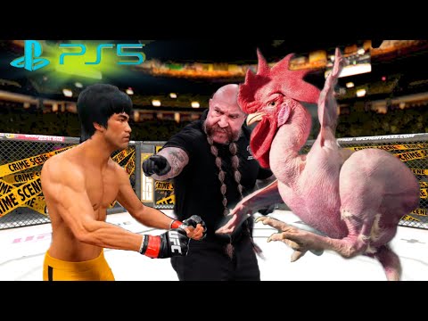 UFC4 Bruce Lee vs. Mutant Rooster EA Sports UFC 4