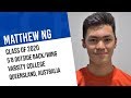 Matthew Ng (Red/Black #11),5'8, Outside Back/Wing, Class of 2020 (Queensland, Australia)