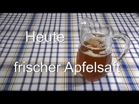 Heute frischer Apfelsaft aus Bioäpfeln