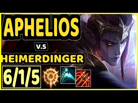 IMAQTPIE (APHELIOS) vs HEIMERDINGER - 6/1/5 KDA BOTTOM ADC GAMEPLAY - NA Ranked DIAMOND