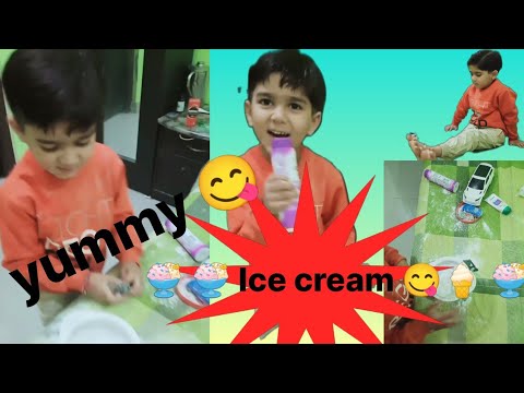 how to make ice cream 😋😋🍦🍦 (Aakarsh ne banayi bahut yummy icecream 🍨#@Nehaakarsh9850 #neha
