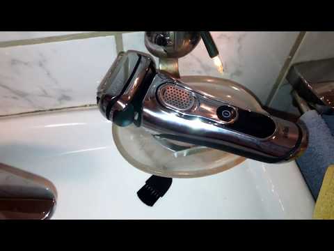 How to clean braun series 9 shaver with a brush manual cleaning of the shaver DIY
