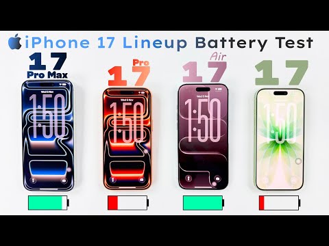 Apple iPhone 17 Pro MAX vs 17 Pro vs iPhone AIR vs iPhone 17 – ULTIMATE Battery Life DRAIN Test 🥵