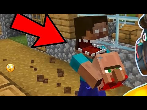 Scary Head Steal Steve in Minecraft