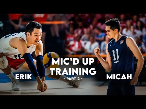 USA Men's Volleyball Mic'd Up | Erik Shoji and Micah Christenson Part 2