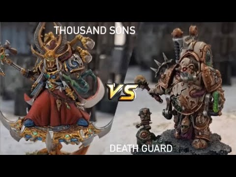 Thousand sons vs death guard warhammer 40,000 battle report 10th edition daily dice