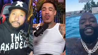 Dissing him from the Pool! Akademiks reacts to Rick Ross responding to Gunplay's interview AGAIN