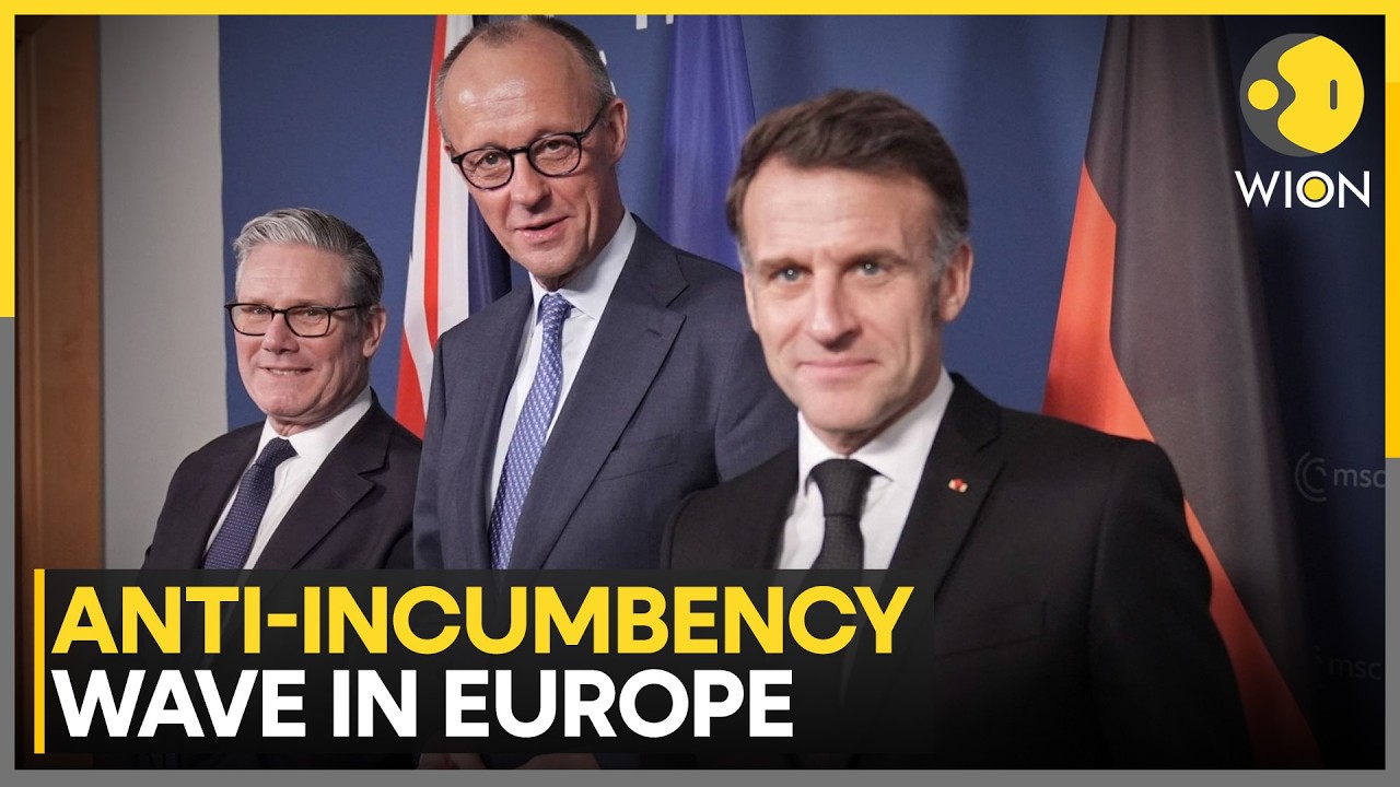 ‘Anti-Incumbency’ Wave in Europe: Merz, Macron & Starmer Face Falling Ratings | WION News
