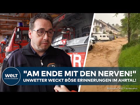 DEUTSCHLAND: Unwetter mit Starkregen in Ahrweiler! "Sensible Sache, gerade hier im Ahrtal!"