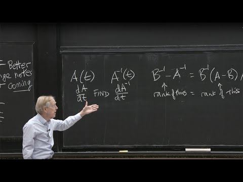 15 Matrices A t Depending on t Derivative dA dt