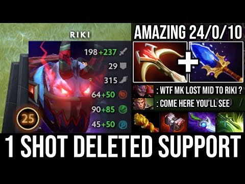 Absolutely Crazy [Riki] NEW Style Carry Mid Daedalus + Scepter 1Shot Deleted Support 24Kills DotA 2
