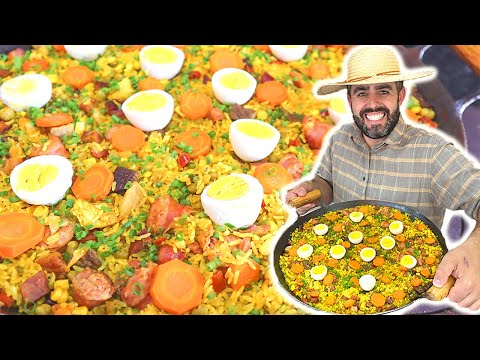 COUNTRY PAELLA ON THE WOOD STOVE I Country Recipe I In the Countryside