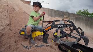 Rollytoys RollyDigger Pojazdný Otočný Bager Volvo šedý