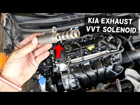 HOW TO REPLACE EXHAUST VVT SOLENOID ON KIA FOTRTE SOUL OPTIMA. Variable Valve Timing