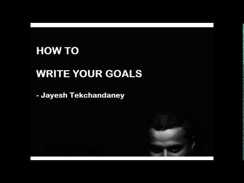 How to Write Your Goals