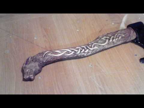 Резьба по дереву. Рукоять для топора видео№2 .