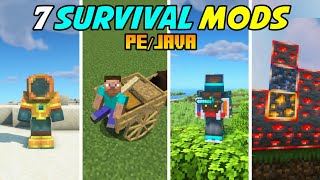 Top 7 Survival Mods For Minecraft | Minecraft pocket edition mods | Java edition mods hindi