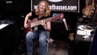 Brittany Frompovich playing a 8 string Prat bass at summer NAMM 2010. 2 . Prat basses