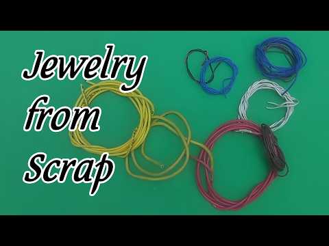 making jewellery using old copper cables - best out of waste