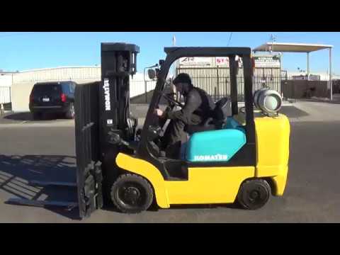 2003 Komatsu FG35ST-7 Forklift - 7000lb base Capacity with Single Double & Sideshifter Attachments