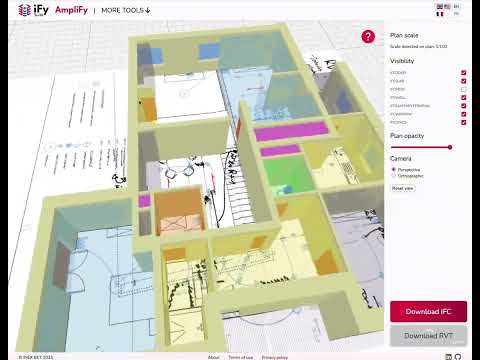 Transform architecture plan PDF to BIM for free