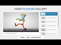 Create A Responsive Video Playlist Gallery Using HTML - CSS - Javascript