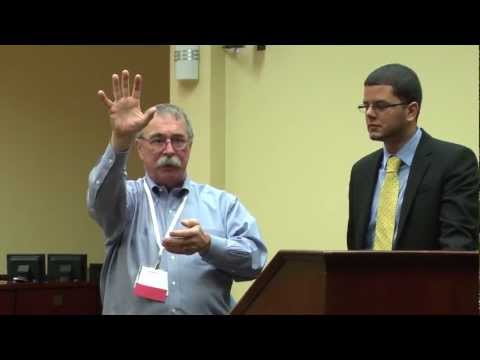 The Honorable Robert McGahey teaches eye contact at Educating Advocates: Teaching Advocacy Skills