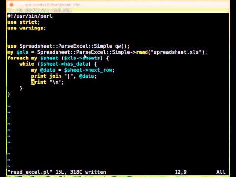 Beginner Perl Maven tutorial: 13.6 - Reading Excel file in Perl