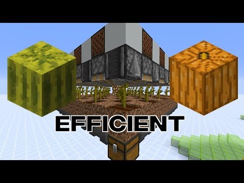 New Efficient Simple Melon/Pumpkin Farm For 1.14