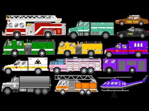 Fire vehicle colors the kids picture show