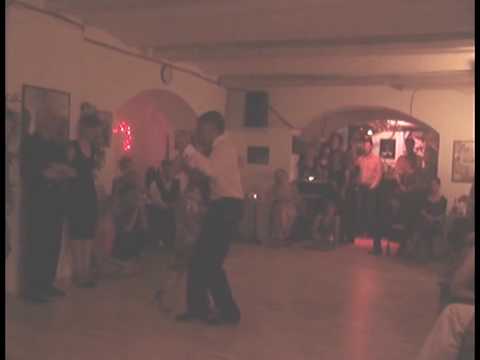  Helga Seyb  and  Dany Garcia  are  dancing  to  the  milonga  "  Milonga Del 83  "