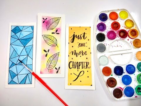 DIY: Bookmarks & Watercolor Techniques for Beginners | Watercolor DIY | How To Make Bookmarks