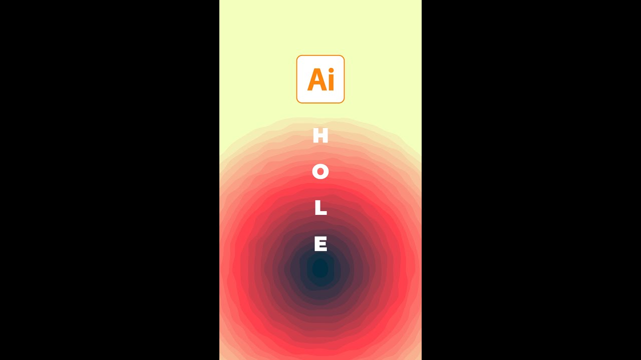 Abstract Hole Background Adobe Illustrator Tutorial #Shorts