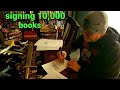 SIGNING 10,000 SPECIAL EDITION HARDCOVER BOOKPLATES FOR THE FIVE WARRIOR ANGELS TRILOGY
